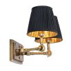 Opulent black and gold vintage finish double wall light