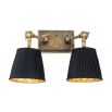 Opulent black and gold vintage finish double wall light