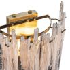 A spectacular wall lamp by Eichholtz featuring smoked glass icicles and a light brushed brass finish