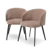 Alluring sisley pink upholstered dining chair