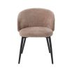 Alluring sisley pink upholstered dining chair