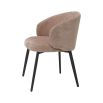 Alluring sisley pink upholstered dining chair