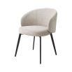 Stylish dining chairs upholstered in sisley beige