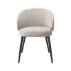Stylish dining chairs upholstered in sisley beige