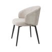 Stylish dining chairs upholstered in sisley beige