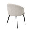 Stylish dining chairs upholstered in sisley beige