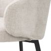 Stylish dining chairs upholstered in sisley beige