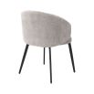 Sophisticated dining chairs with armrest, upholstered in sisley grey