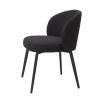 A set of two luxury dining chairs from Eichholtz with a beautiful boucle black upholstery