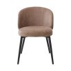 A stylish set of dining chairs from Eichholtz with a dusty pink fabric upholstery 