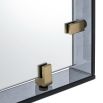 Stylish medium Verona Mirror with contemporary brass details