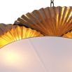 Dazzling ceiling light with brass fan effect design