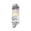 An art deco inspired wall lamp in a nickel finish