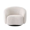 Cosy curve appeal armchair in off-white upholstery