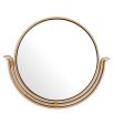 Stunning and stylish round mirror with brass finish