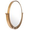 Stunning and stylish round mirror with brass finish
