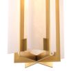 Stunning, geometric chandelier with antique brass and alabaster finish