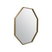 A glamorous wall mirror by Eichholtz with an octagonal brushed brass frame 