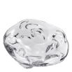 Hand-blown clear glass bowl
