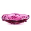 Elegant pink glass bowl with organic curves