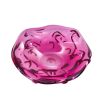 Elegant pink glass bowl with organic curves