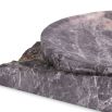 Beautiful grey marble bowl with natural finish base