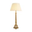 Gold sculptural lamp with charming shade