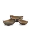 A stylish set of three vintage brass bowls by Eichholtz