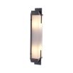 Modern rectangular wall lamp with bronze finish