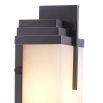 Modern rectangular wall lamp with bronze finish