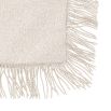 Delightful and charming rectangular cushion with cream fringe detail