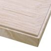 A luxury, square coffee table by Eichholtz crafted from travertine 