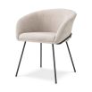 Luxurious encompassing scoop back dining chair