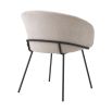 Luxurious encompassing scoop back dining chair