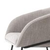 Sleek and sophisticated dining chair with black iron frame