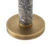 Glamorous side lamp with rounded shade and grey marble base