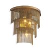 Dazzling layered chain wall lamp in beautiful brass finish