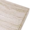 Alluring travertine finish square side table