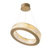 Dazzling round chandelier with brass and glass finish