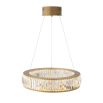 Dazzling round chandelier with brass and glass finish