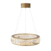 Dazzling round chandelier with brass and glass finish