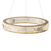 Beautiful brass halo ceiling light with glass details