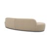 A glamorous and sculptural sofa with curves and a luxurious upholstery 