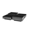 Black marble top dimensional coffee tables