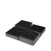 Black marble top dimensional coffee tables