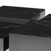 Black marble top dimensional coffee tables