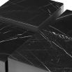 Black marble top dimensional coffee tables
