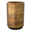 Elegant round planter in vintage brass
