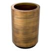 Elegant round planter in vintage brass