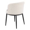 Set of two boucle dining chairs available in cream and grey